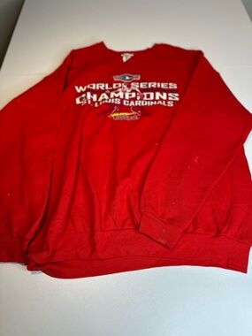 Red World Series Champions Cardinals Crewneck Sweatshirt